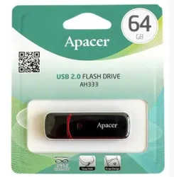 Накопичувач Apacer  64GB USB 2.0 Type-A AH333 Чорний фото