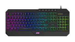 Клавіатура мембранна 2E GAMING KG315 110key, USB-A, EN/UA, RGB, чорний фото