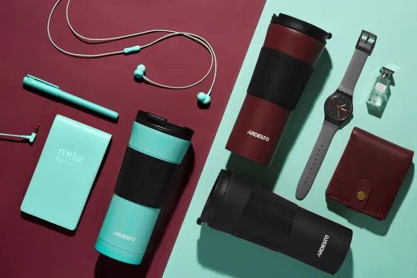 Купить Термочашка ARDESTO To Go, 450мл, нержавеющая сталь, силикон, черный со скидкой