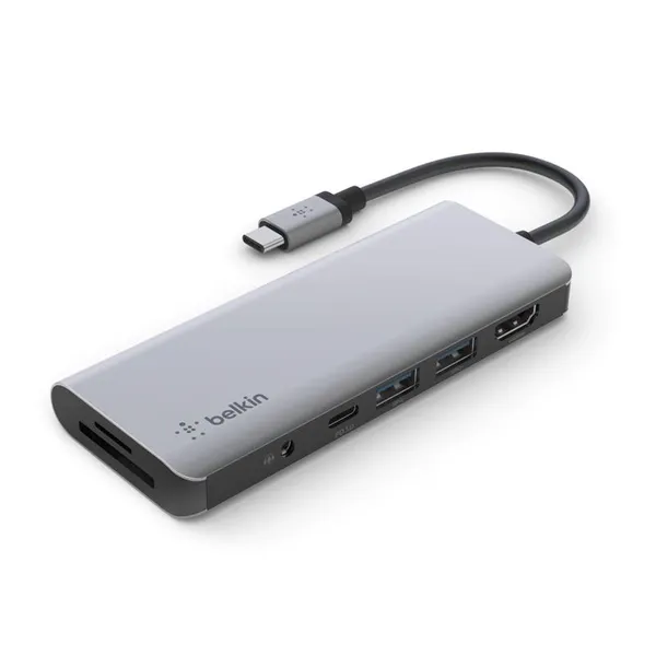 Хаб Belkin USB-C 7в1 HDMI/VGA/2хUSB-A/USB-C/SD/microSD/jack3.5