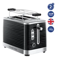 Тостер  Russell Hobbs Inspire 1050Вт, пластик, підігрів,разморозка, чорний фото