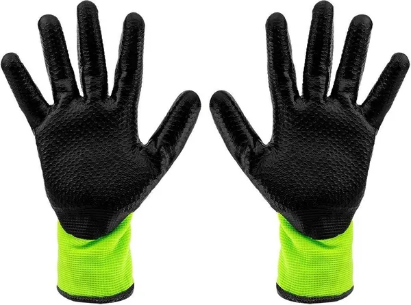 Перчатки рабочие Neo Tools, утепленные, латексное покрытие, полиэстер, р.10, зелено-черные купить в Украине