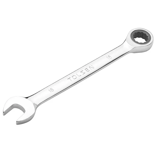 Ключ гаечный Tolsen, комбинированный, храповой механизм, 209мм, 15мм, CrV