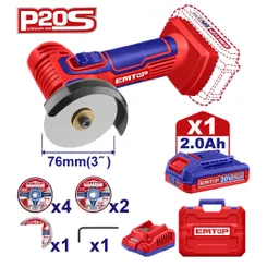 Мини-пила дисковая аккумуляторная EMTOP ELAG76017 фото