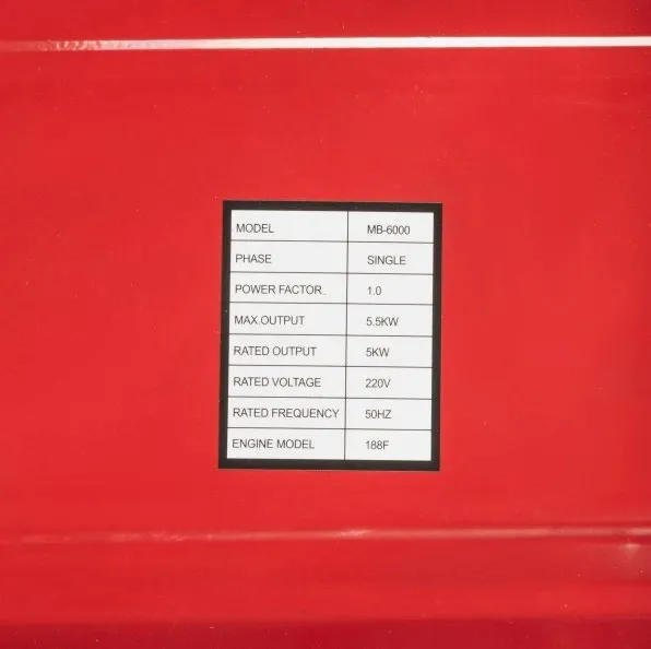 Генератор бензиновый Bolat MB-6000, 5 / 5.5 кВт фото №5
