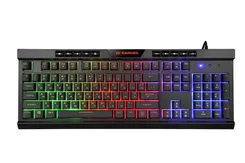 Клавіатура мембранна 2E GAMING KG300 114key, USB-A, EN/UA/RU, LED, чорний фото