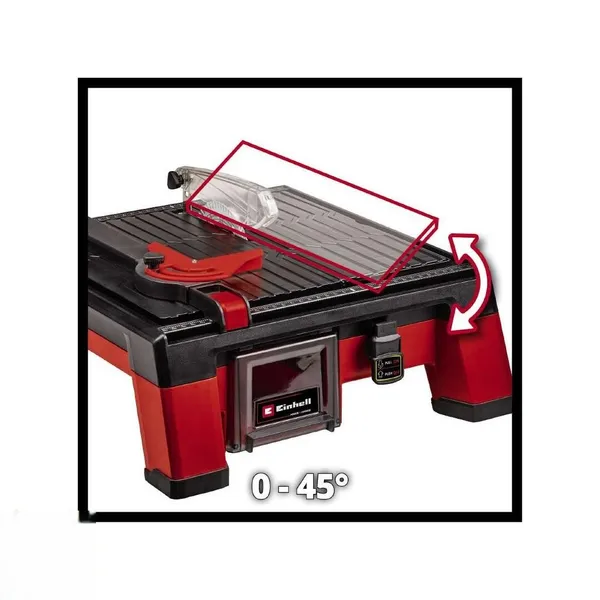 Станок для резки плитки аккумуляторный Einhell TE-TC 18/115 Li - Solo, PXC 18В, диск 115мм, пропил 90°/45° 24мм/16мм, стол 305х335мм, 3.5кг, без АКБ та ЗП заказать
