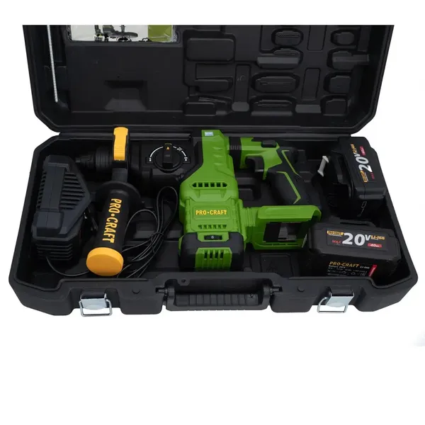 Купить Аккумуляторный перфоратор Procraft PHA30 Кейс (с 2 акб и ЗП) со скидкой