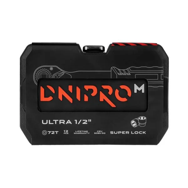 Набор инструментов Dnipro-M ULTRA Super Lock, 1/2" 12 шт. фото №4