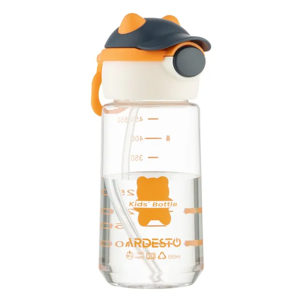 Бутылка для воды ARDESTO Bear 550мл, пластик, оранжевый