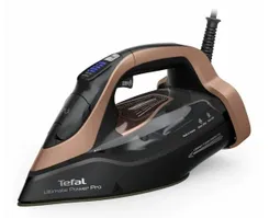 Утюг Tefal Ultimate Power Pro, 3200Вт, 350мл, паровой удар -300гр, постоянный пар - 85гр, керам. подошва, черно-золотый фото