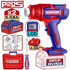 Фен технический аккумуляторный EMTOP EHGN200318 фото