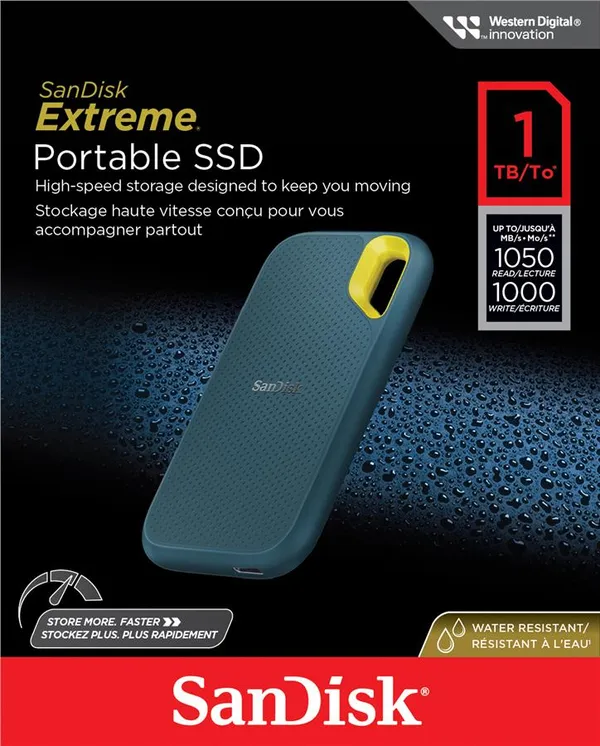 Портативний SSD SanDisk 1TB USB 3.2 Gen 2 Type-C E61 R1050/W1000MB/s IP55