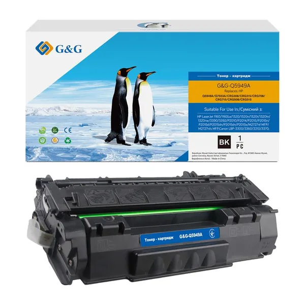 Картридж G&G до HP LJ 1160/1320 series-Canon 708 Black (2500 стор)