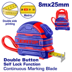 Рулетка EMTOP EMTP2825M 8м фото