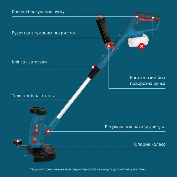 Триммер многофункциональный аккумуляторный Konner&Sohnen KS MFT-20V 20В литий-ионная 2400об/мин 3.8кг без АКБ за ЗП в наличии