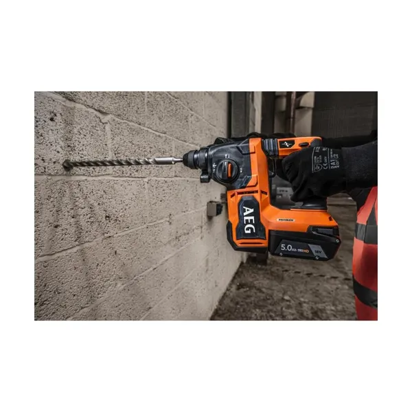 Перфоратор акум. BBH18BL2-502C AEG, 18В, 2х5Аг, 0-1500об/хв, 0-5000рух/хв, Ø30/13/26, 2.5Дж, 3,08кг замовити