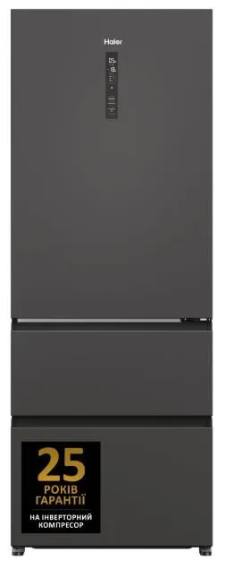 Холодильник Haier многодверный, 190.5x70х64.8, холод.отд.-354л, мороз.отд.-174л, 3дв., А+, NF, инв., дисплей, зона нулевая, черный