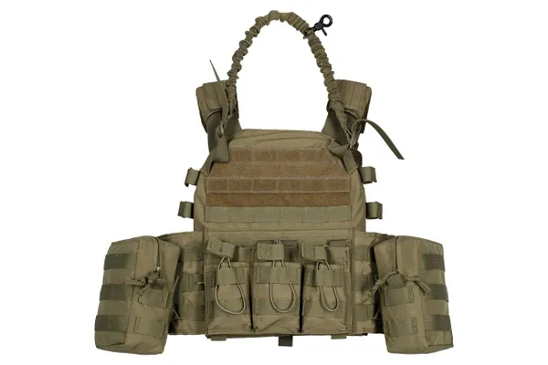 Плитоноска з додатковими сумками 2E Tactical Тип1, Молле, хакі фото №7