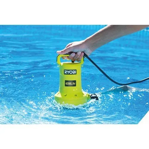 Купити Насос для брудної та чистої води Ryobi ONE+ RY18SPA-0 18В 4200л/год висота перекачування 8м занурення 5м штуцер 1" таймер відключення захист сухого ходу 4кг (без АКБ та ЗП)