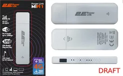 Мобільний маршрутизатор 2E PowerLink (MiFi-1 2024) LTE, Wi-Fi4, 1xUSB, 1xCRC9 білий фото