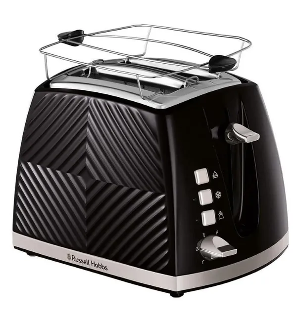 Russell Hobbs toaster GrooWe 2 Slice 850Вт, подогрев, разморозка, пластик, черный