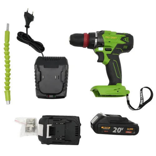 Шуруповерт аккумуляторный 20 В, 2 А/ч Procraft PA18DFR с доставкой