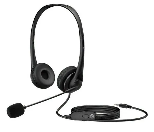 Гарнитура ПК стерео On-ear HP G2, mini-jack, omni mic, 1.2м, чёрный