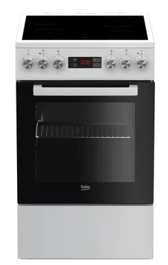 Плита Beko электрическая стеклокерамическая, 60л, 50x60см, дисплей, конвекция, белый фото