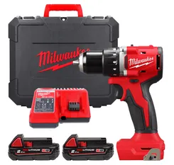 Дриль-шурупокрут акумуляторний безщітковий MILWAUKEE M18 BLDDRC-202C 61Нм (+ заряд.пристрій, 2 акум., HD кейс) фото