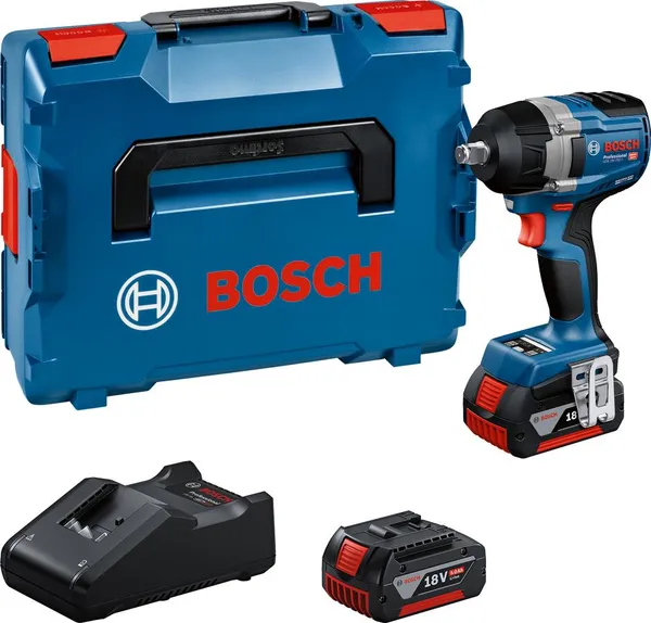 Гайковерт ударный Bosch GDS 18V-750C 18В 2x5А·час до 3000об·мин 270/380/750Нм квадрат 1/2" ЗП GAL18V-40 кейс 1.7кг