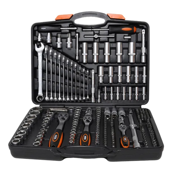 Купить Набор инструментов 219 ед. (1/2", 1/4", 3/8") MIOL 58-030