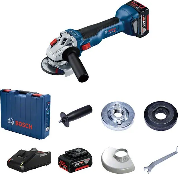 Шліфмашина кутова акумуляторна Bosch 18V-10 125 мм 18В 2x5.0А·год 9000об·хв L-BOXX 136 0.89кг