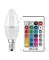 Лампа светодиодная OSRAM LED В40 5,5W (470Lm) 2700К+RGB E14 пульт ДУ фото