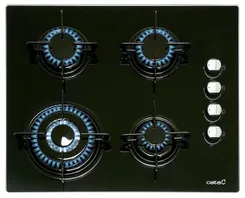 Варочная поверхность Cata газ на стекле, 60см, CHI 6031 BK, черный фото