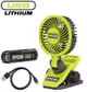 Вентилятор аккумуляторный клипса Ryobi USB Lithium RCF4-120G 4В 1х2А·ч 3800об/мин вращение 325° поворот 180° 2 скорости 0.29кг