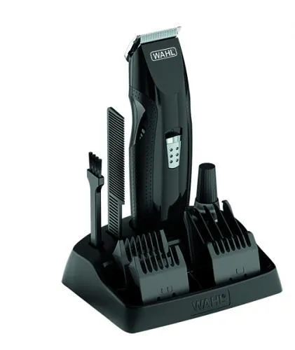Триммер WAHL Mustache&Beard для бороды и усов, ААx2, в комплекте, роторный мотор, насадок-4, расческа, подскавка, сталь, черный