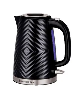 Электрочайник Russell Hobbs Groove Black, 1.7л, Strix, пластик, черный фото