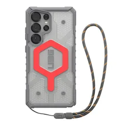 Чехол+ремешок UAG для Samsung Galaxy S25 Ultra, Pathfinder Clear with Magnet Bundle, Active Lava Lanyard фото