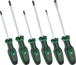 Викрутка Bosch набір 6шт, SL 4, 6.5 мм, PH1х100 мм, PH2х125 мм, PZ1х100 мм, PZ2х125 мм фото