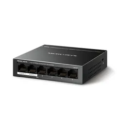 Комутатор MERCUSYS MS106LP 6xFE (4xPoE), 40Вт, Некерований фото