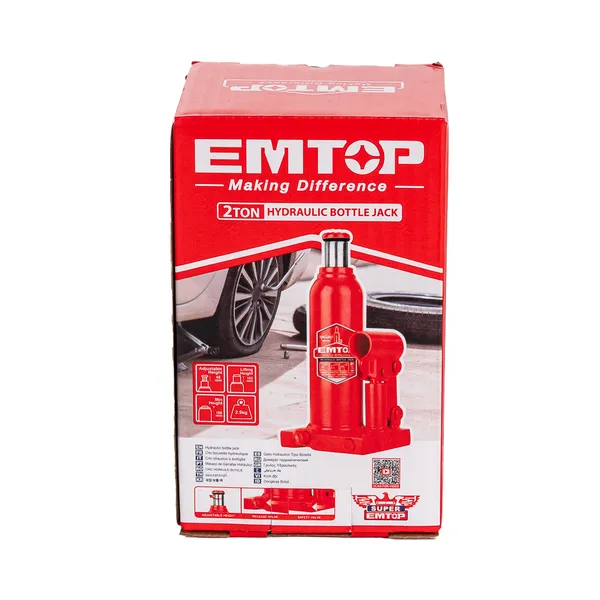 Домкрат пляшковий гідравлічний EMTOP EHJK1021 замовити