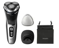 Бритва електр. Philips Series 3000,  бритв.головок-3, Li-Ion, сух.+влажн., триммер, индикат. заряда, чехол, серый фото