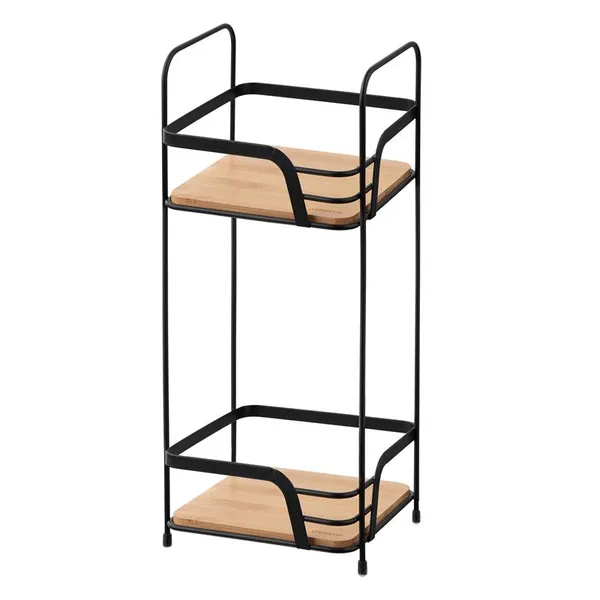 Полка ARDESTO Minimalism 2-ярусная 16х15.5х40см, металл, бамбук, черный