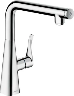 Смеситель для кухни Hansgrohe Metris Select, дл.излива - 208мм, поворотный, рычаг + кнопка, хром фото