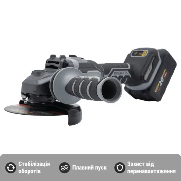 Безщіткова акумуляторна шліфмашина 125 мм Procraft Industrial AG125B (без АКБ та ЗП) Kick back control замовити