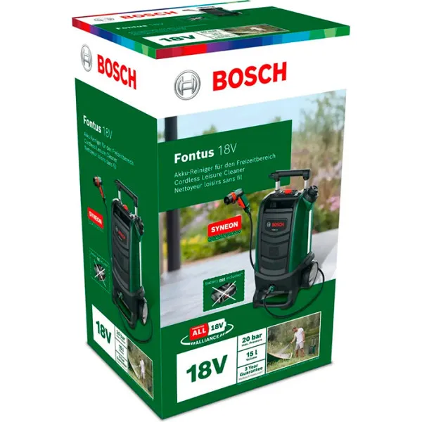 Минимойка аккумуляторная Bosch Fontus 18V 18В 20бар 386л/ч 7.5кг без АКБ и ЗП купить в Украине