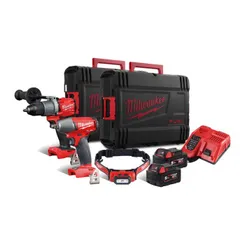 Набір інструментів акумуляторних MILWAUKEE, M18 FPP2C2-502XL (зарядний пристрій, 2 акумулятора M18 B5 5Аг, дриль-шуруповерт з уд фото