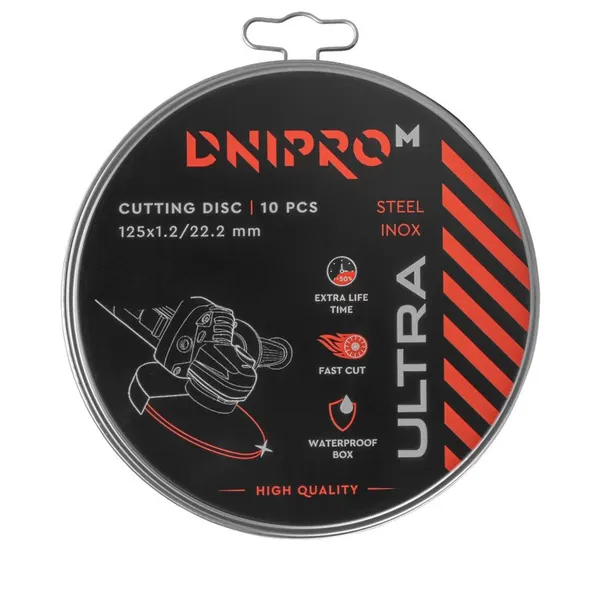 Диск отрезной Dnipro-M Ultra 125 мм 1,2 мм 22,2 мм 10 шт/уп
