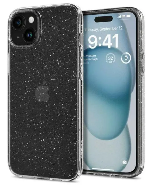 Чохол Spigen для iPhone 15, Liquid Crystal Glitter, Crystal Quartz